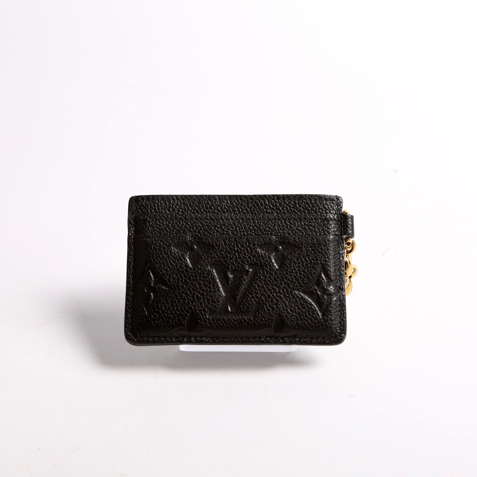 LV Charms Card Holder Empreinte Black