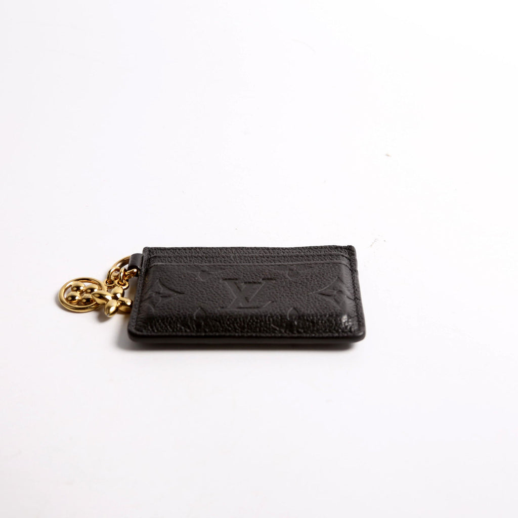 LV Charms Card Holder Empreinte Black