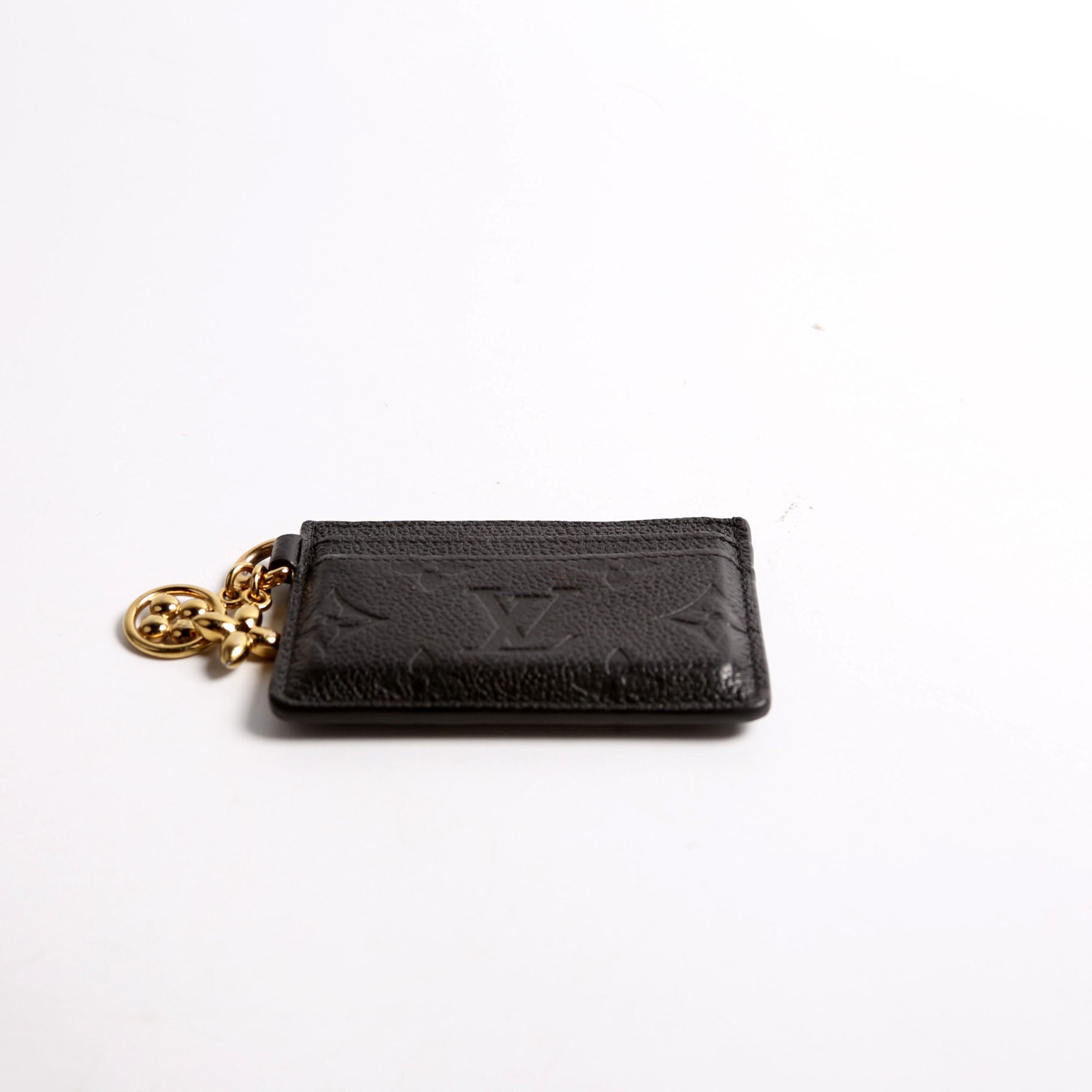 LV Charms Card Holder Empreinte Black