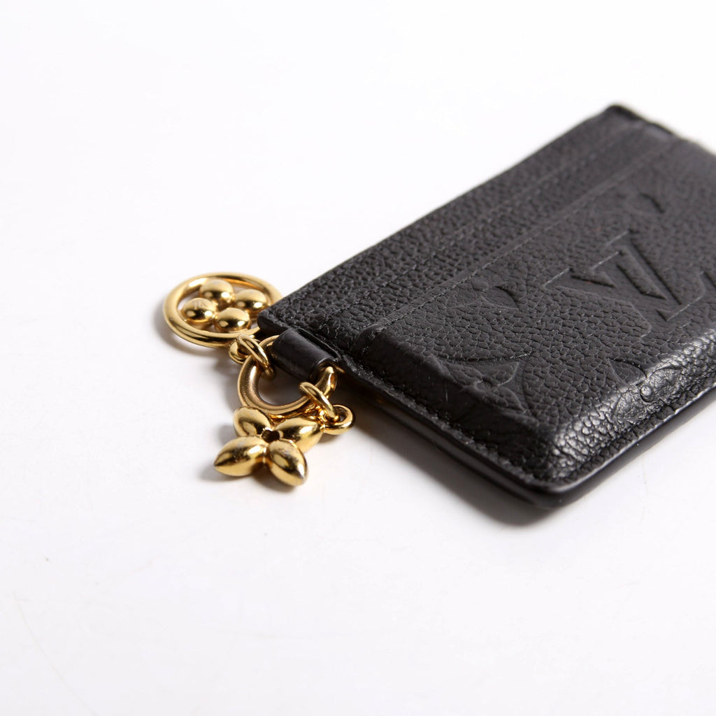 LV Charms Card Holder Empreinte Black