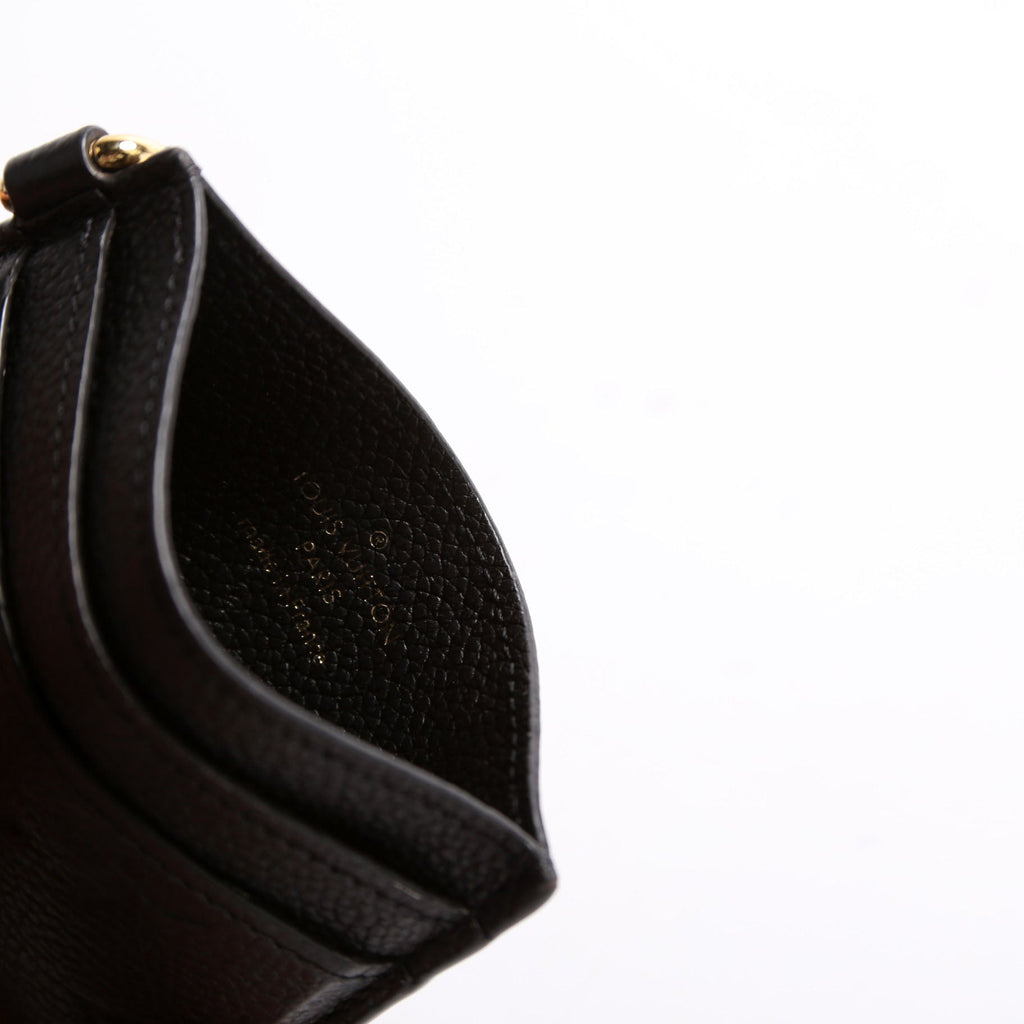 LV Charms Card Holder Empreinte Black