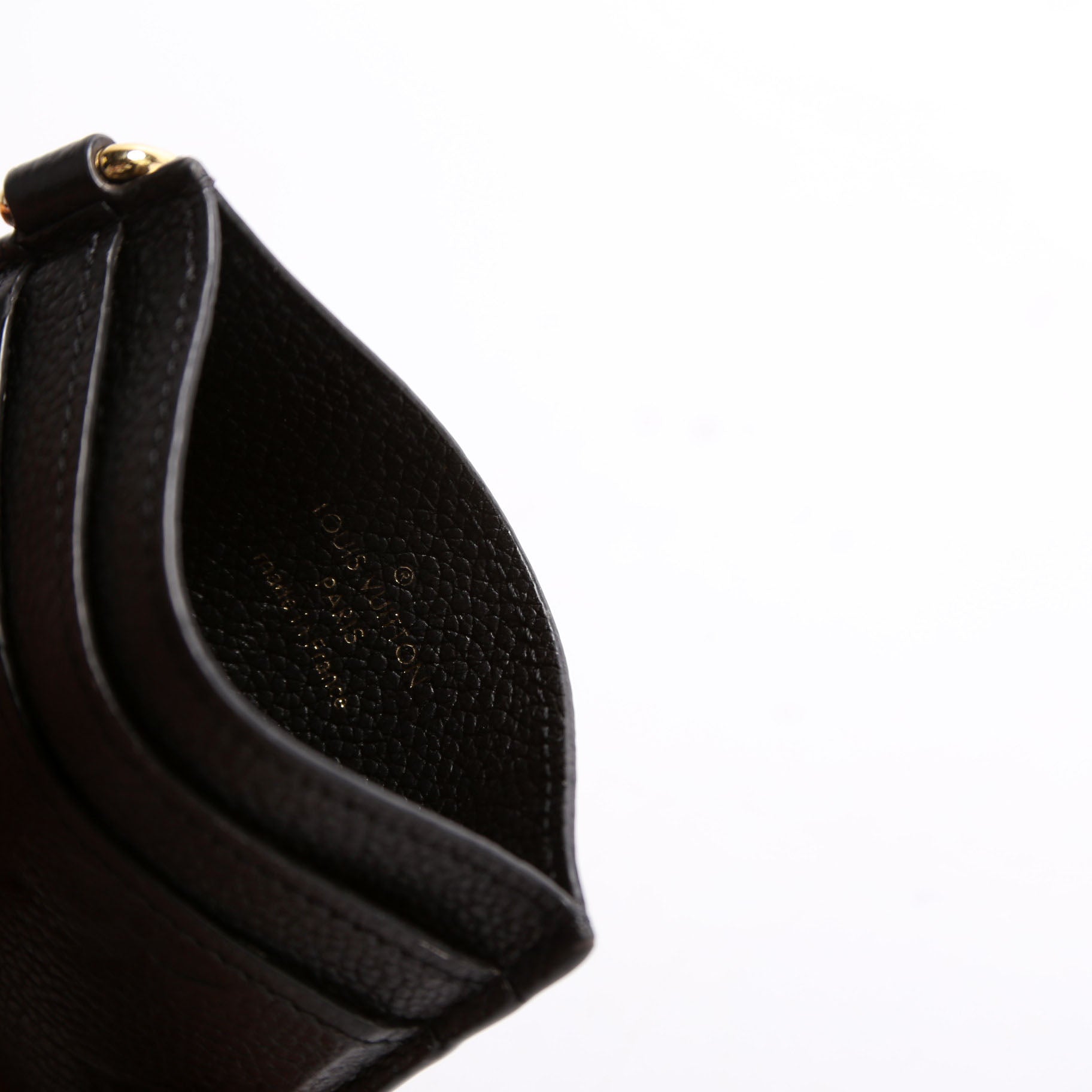 LV Charms Card Holder Empreinte Black