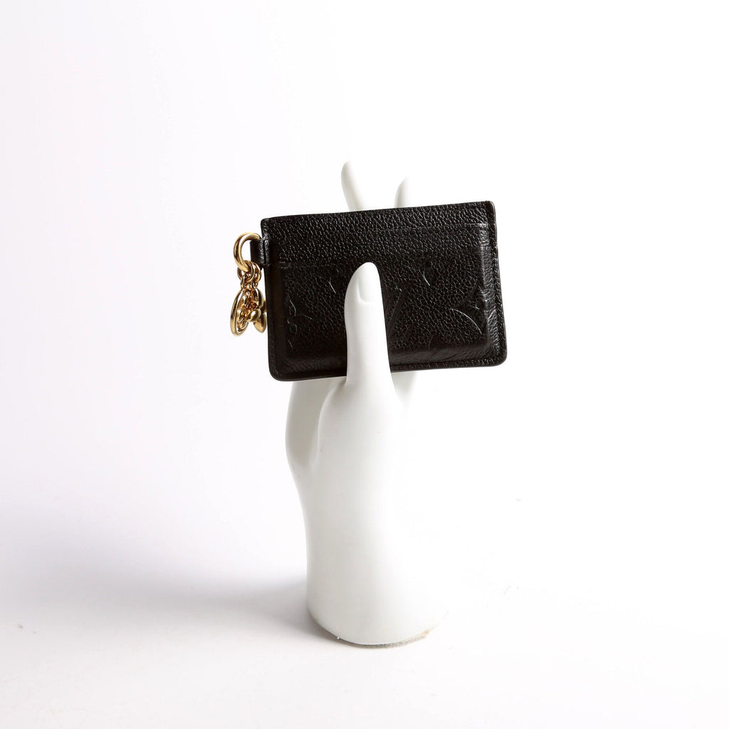 LV Charms Card Holder Empreinte Black