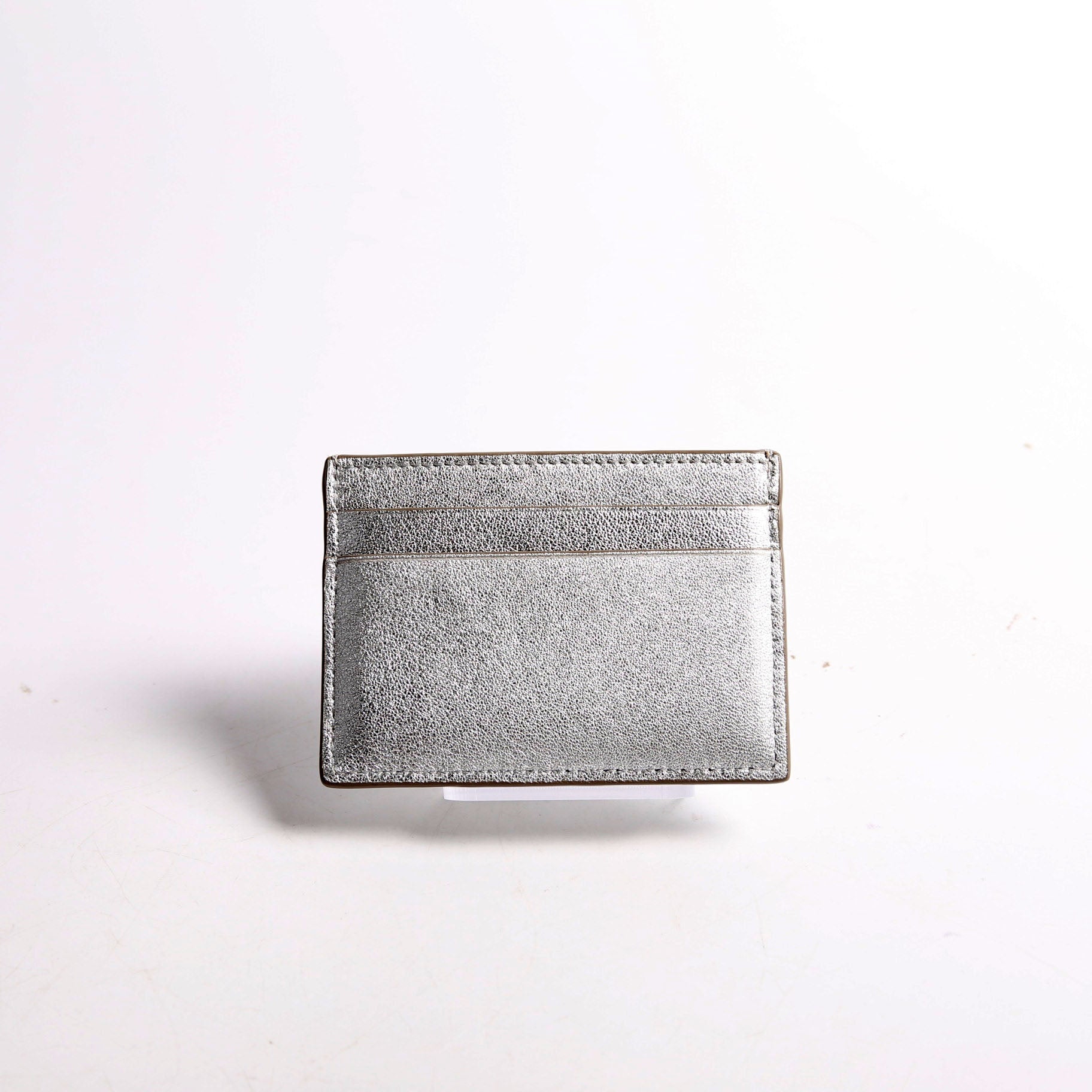Anagram Metallic Card Holder Silver