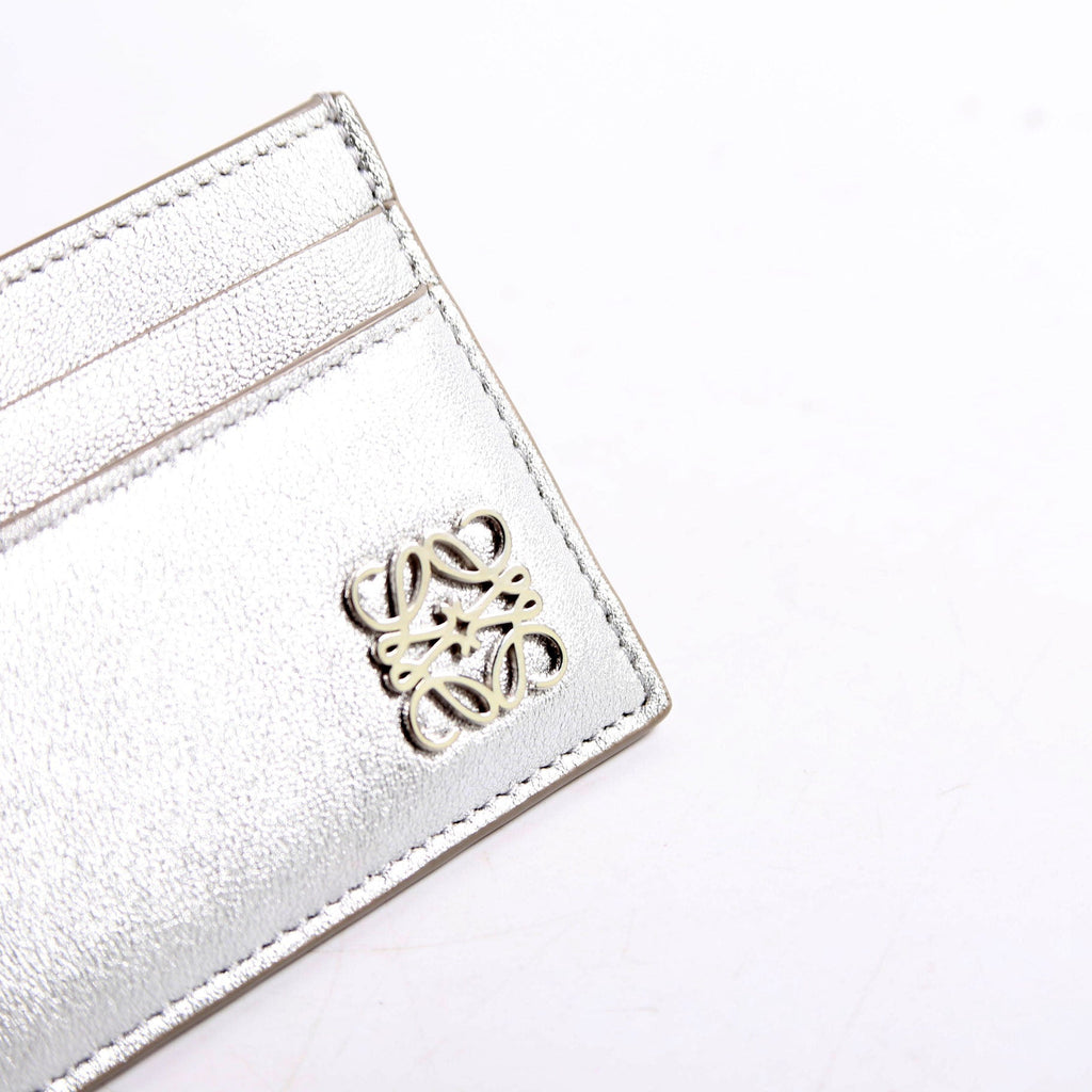 Anagram Metallic Card Holder Silver