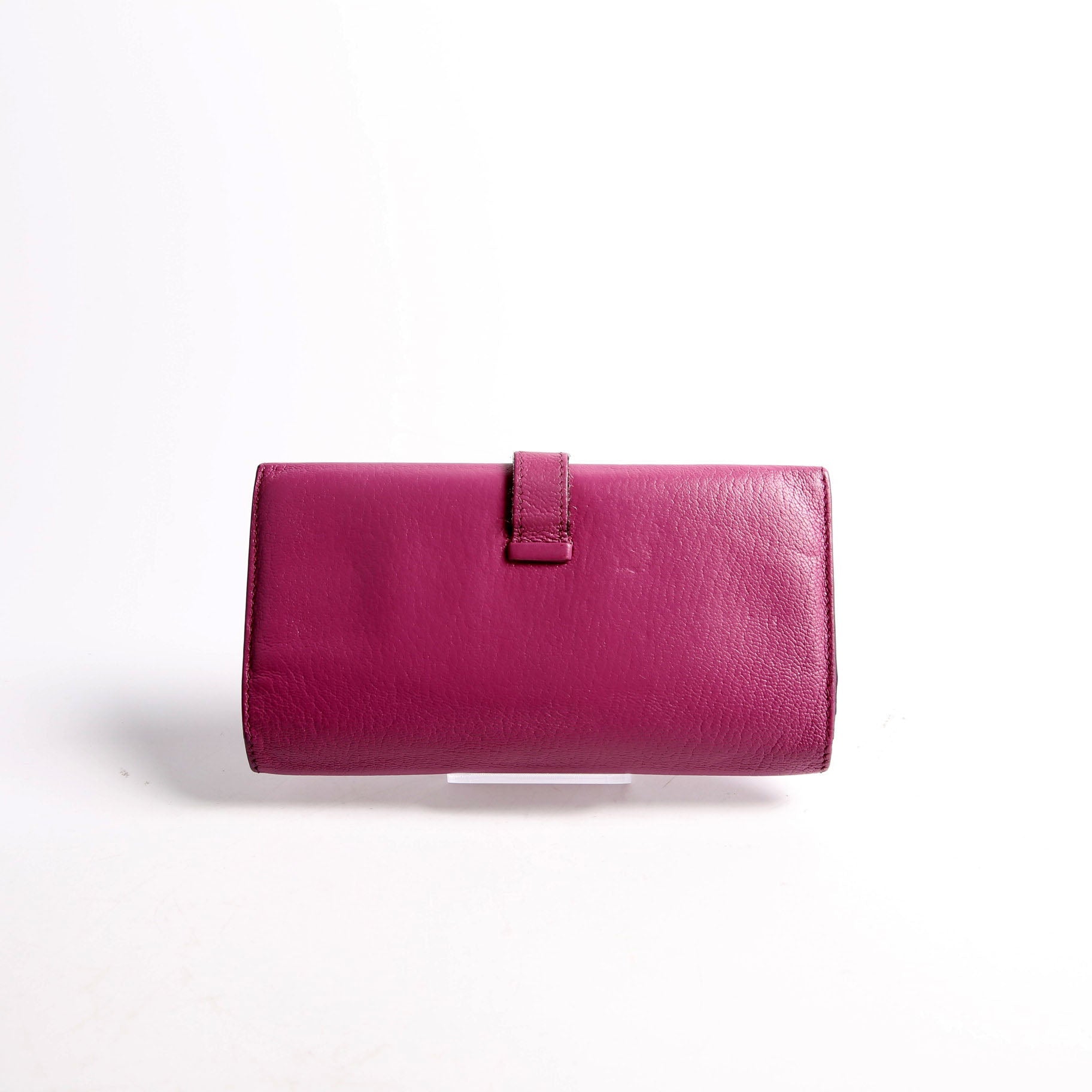 Hermes Bearn Wallet Chevre Leather Purple