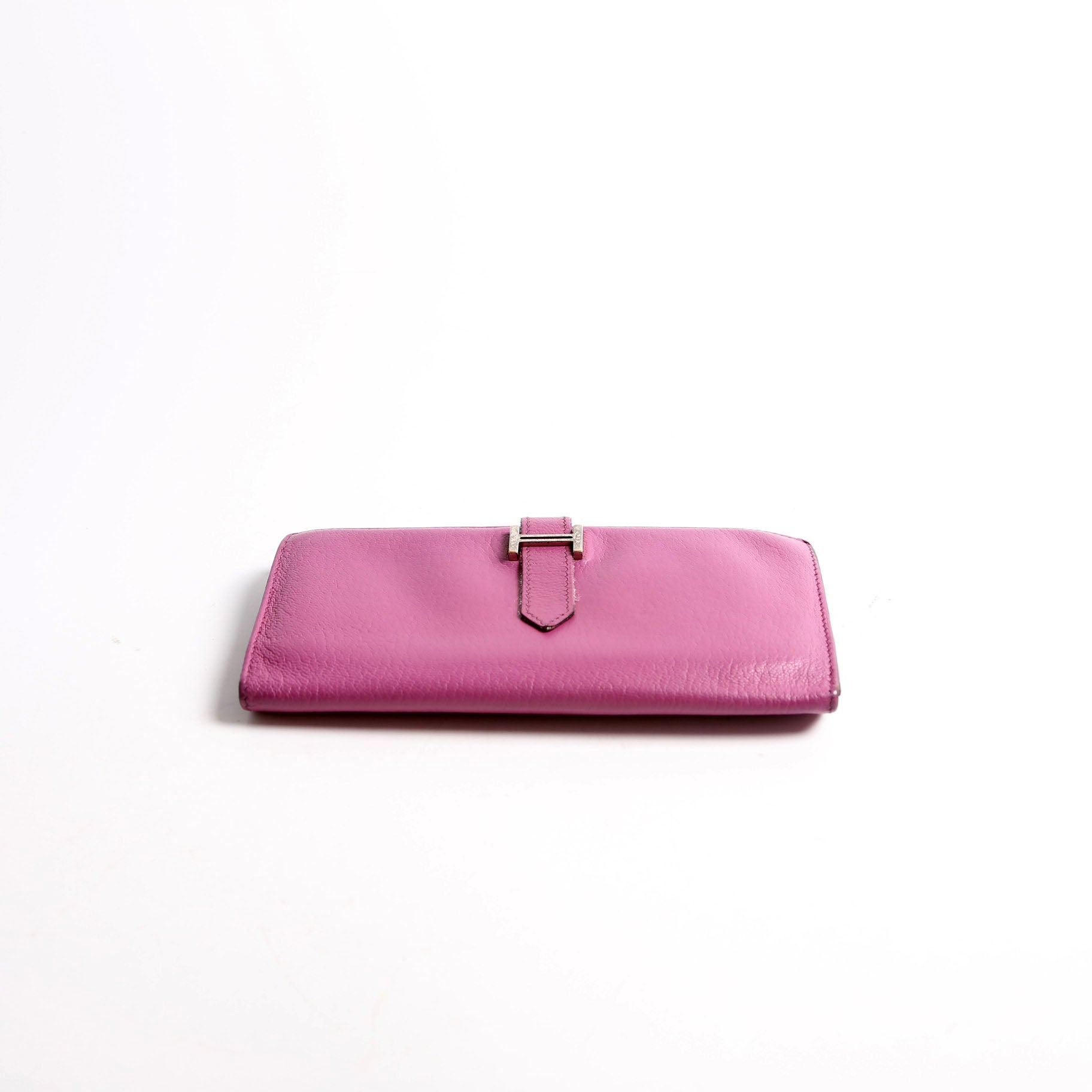 Hermes Bearn Wallet Chevre Leather Purple