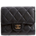 Classic Compact Flap Wallet Caviar Navy