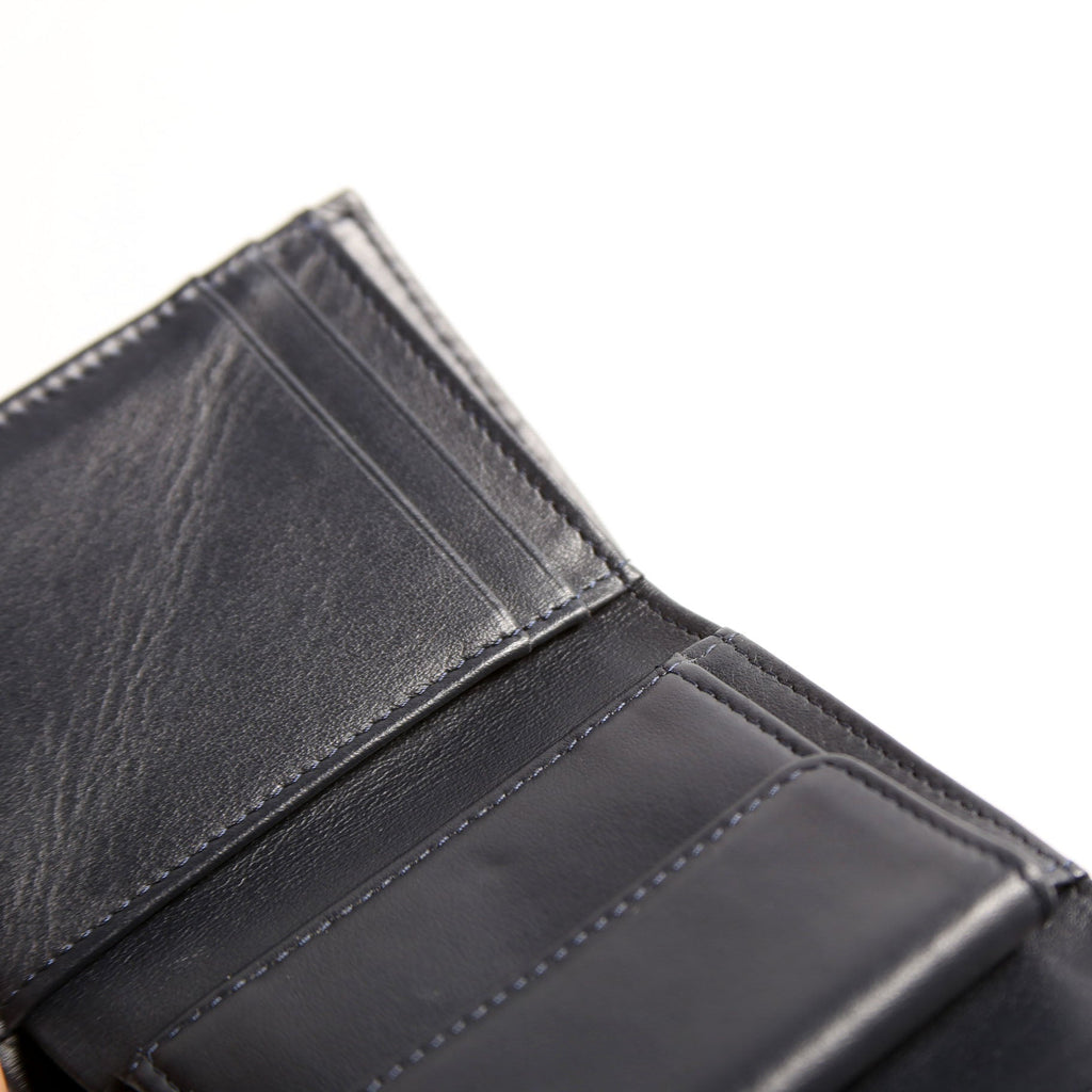 Classic Compact Flap Wallet Caviar Navy