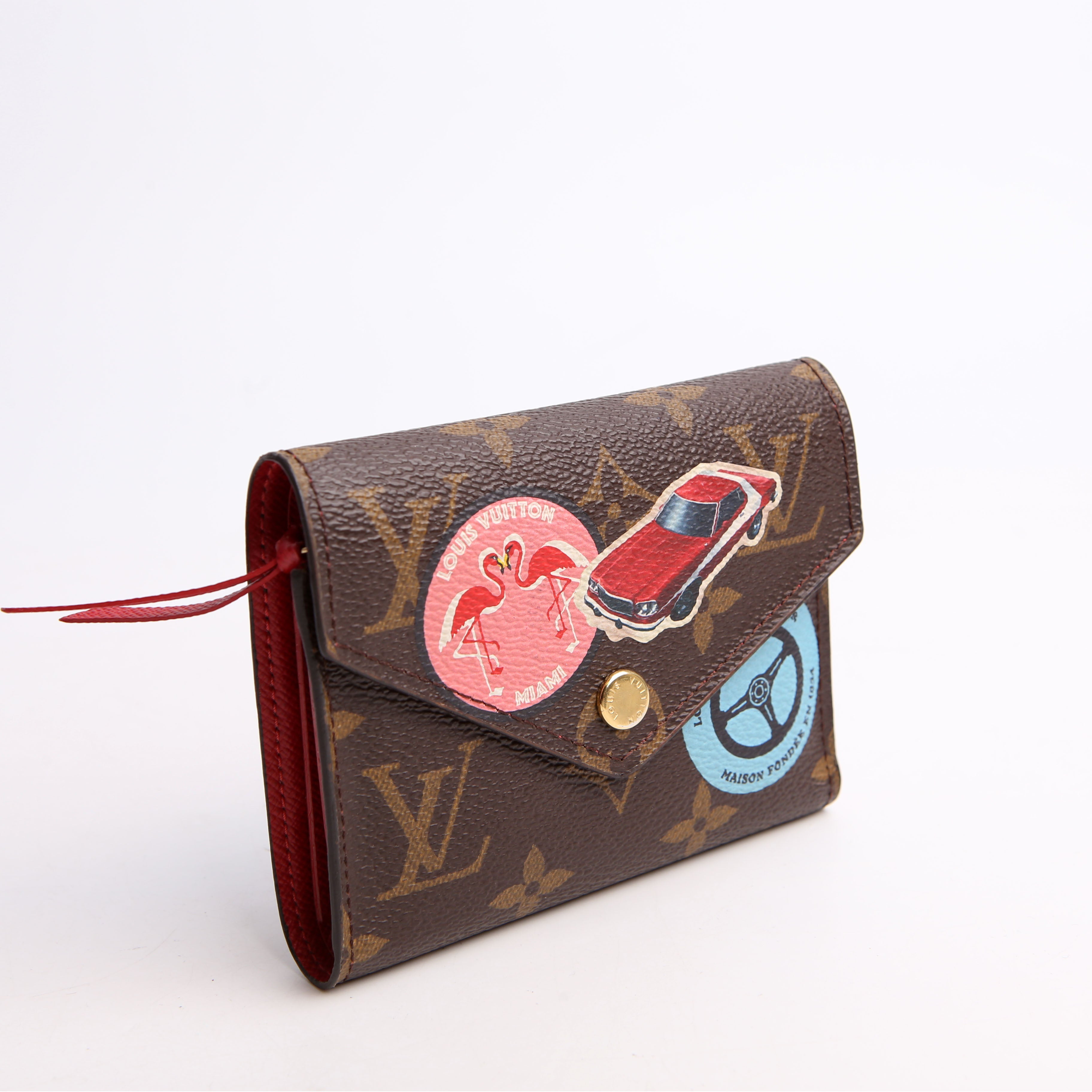 Victorine Wallet Monogram Patches Red