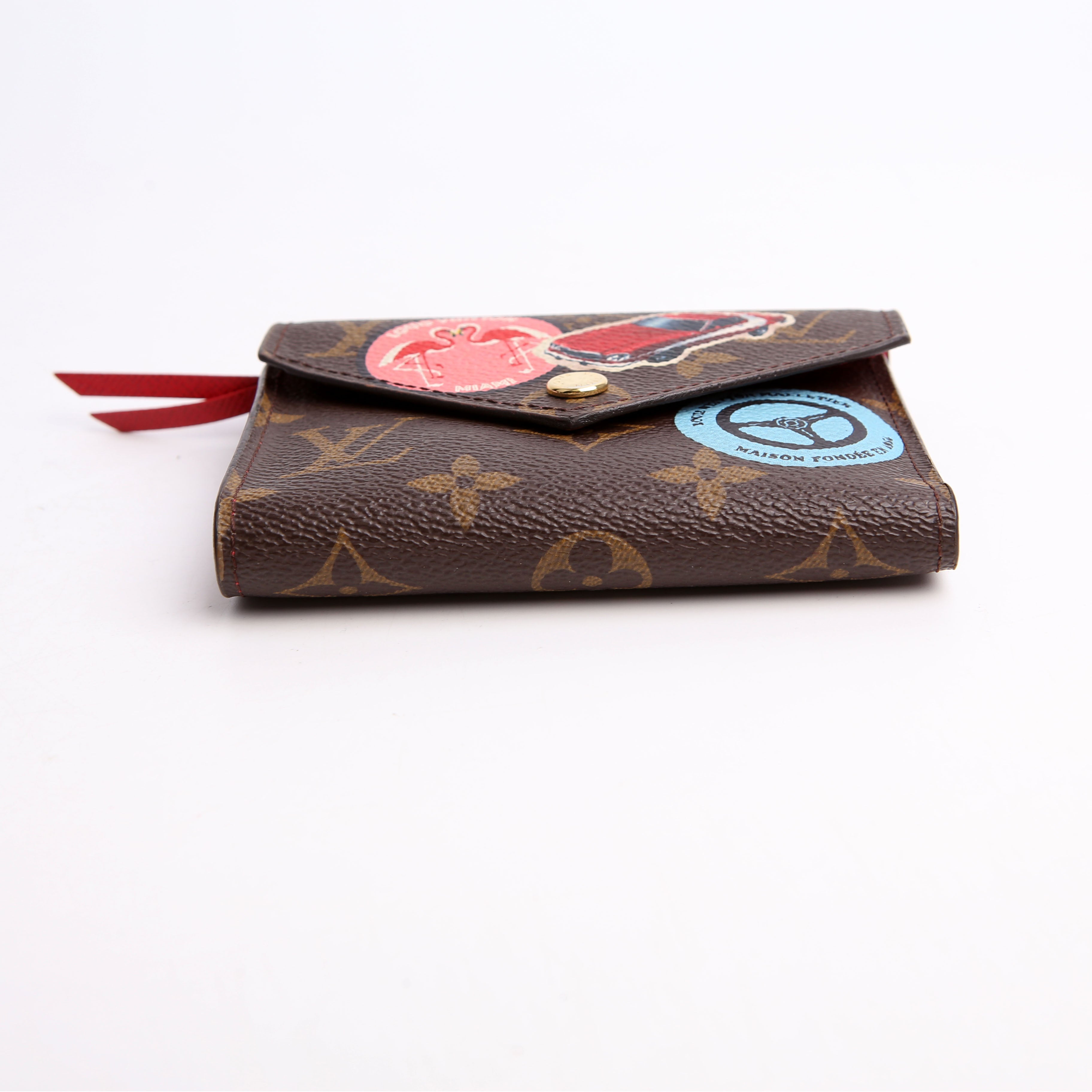 Victorine Wallet Monogram Patches Red