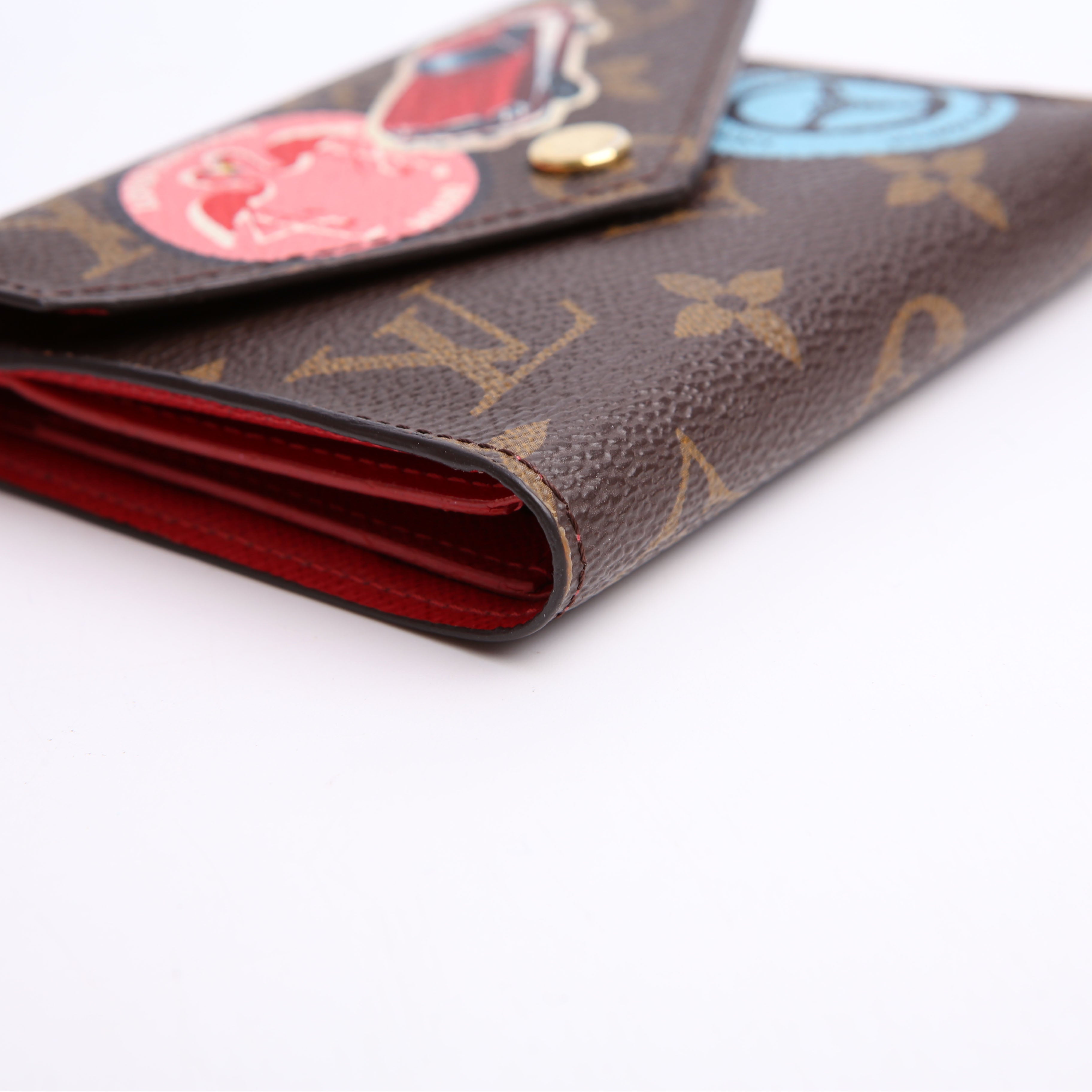 Victorine Wallet Monogram Patches Red