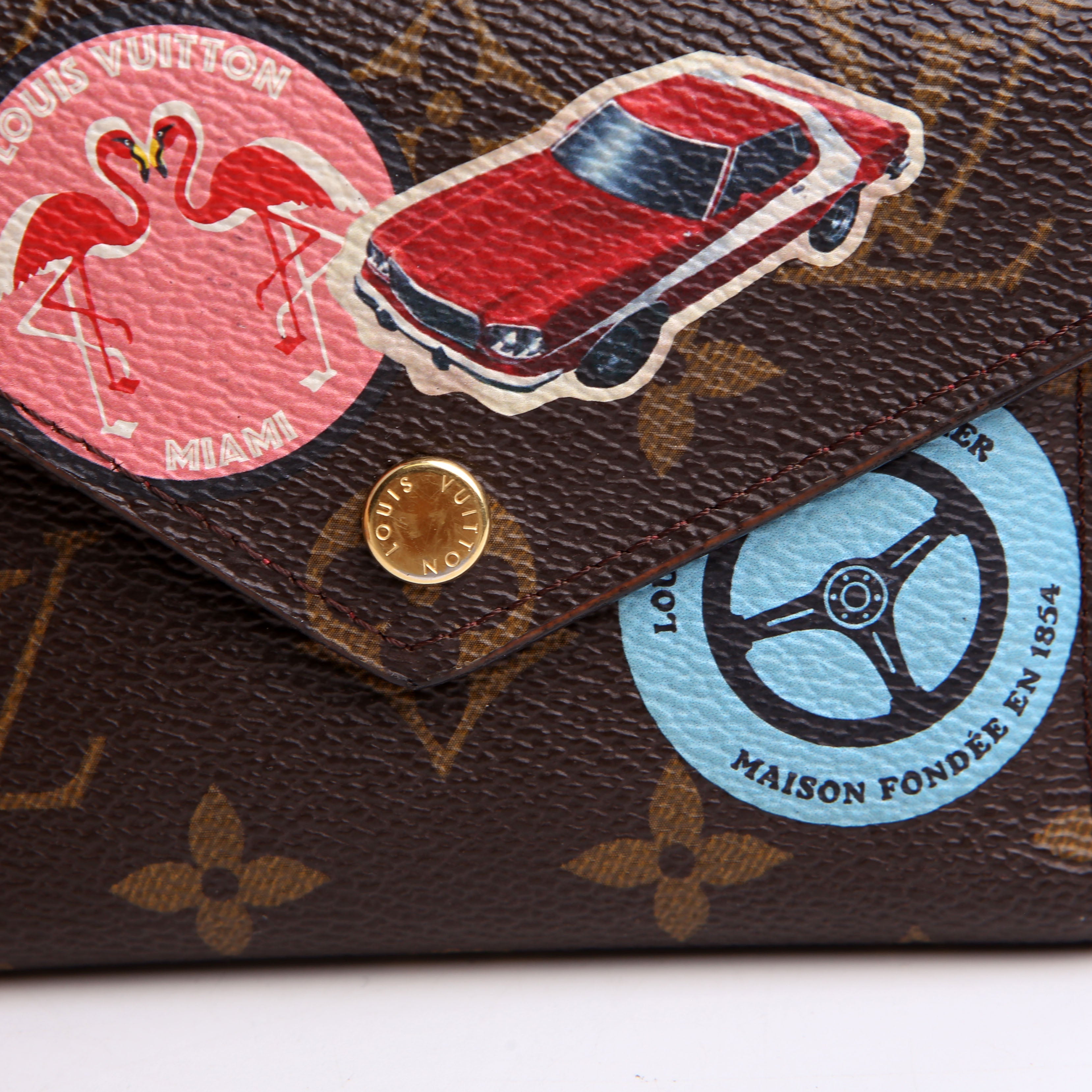 Victorine Wallet Monogram Patches Red