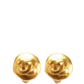 CC Round Clip-On Vintage Earrings Gold