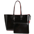 Cabata Small Tote With Pouch Patent Leather Black