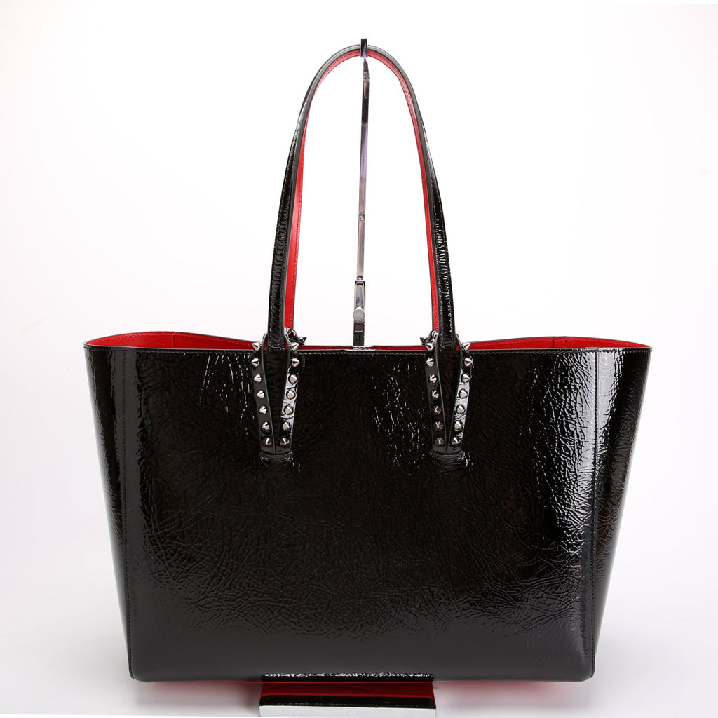 Cabata Small Tote With Pouch Patent Leather Black