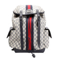 598140 GG Supreme Ophidia Double Buckle Backpack Medium Navy