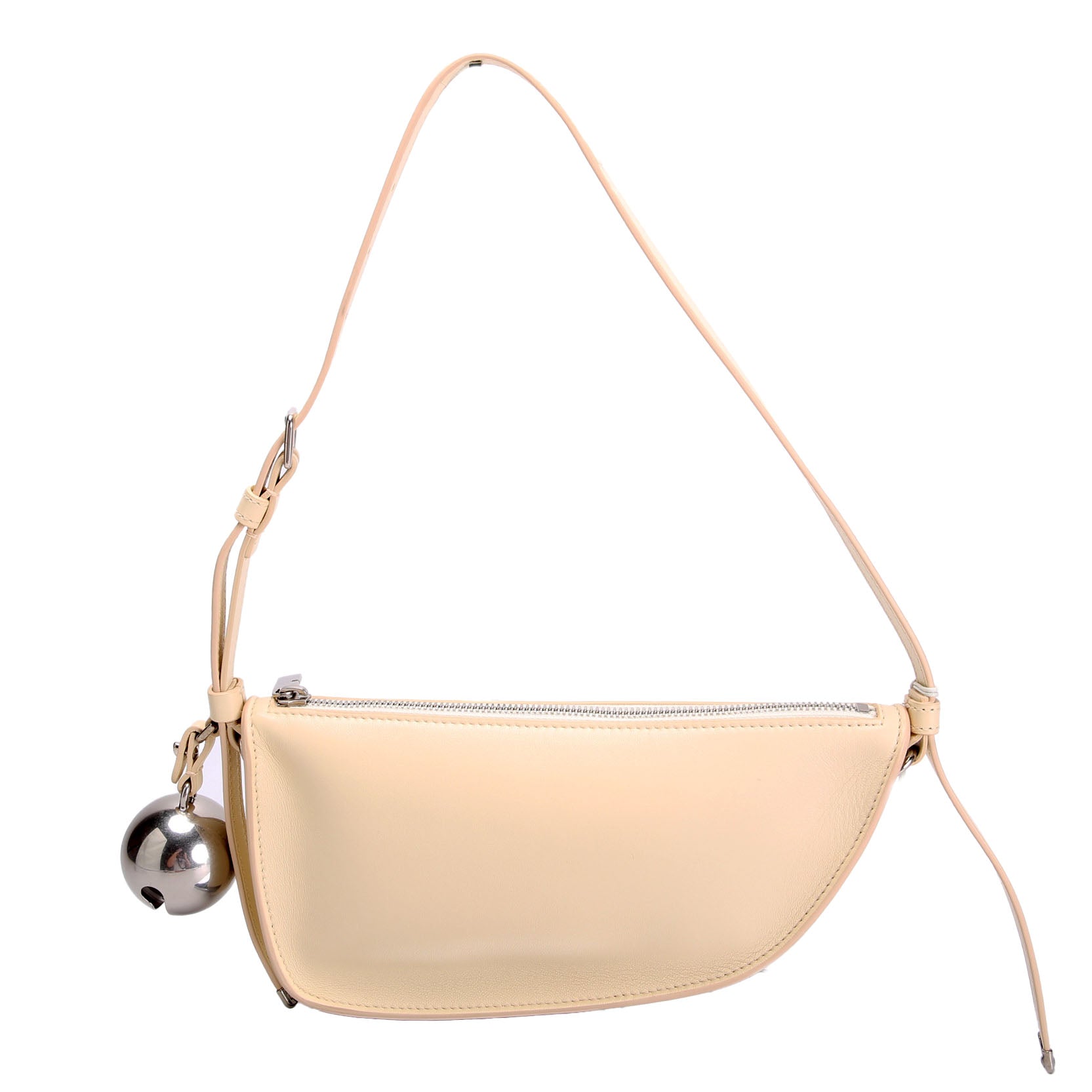Mini Shield Leather Sling Bag Cream