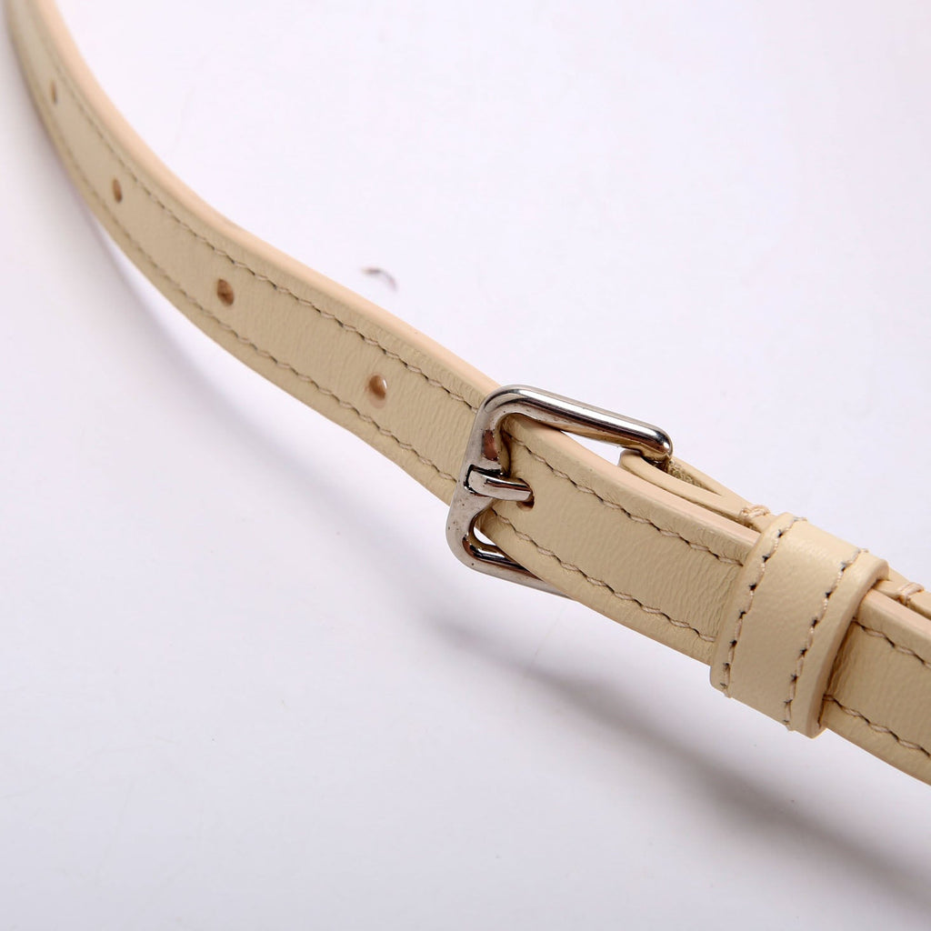 Mini Shield Leather Sling Bag Cream
