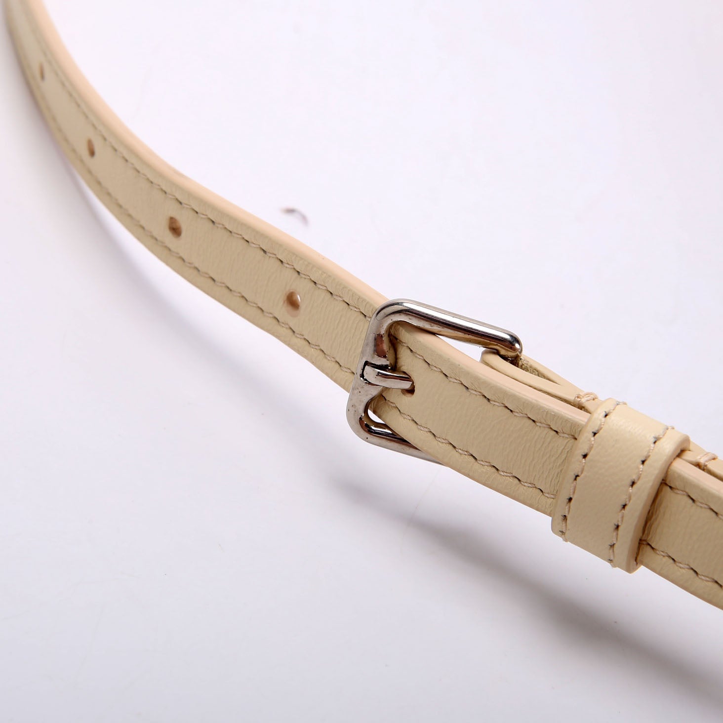 Mini Shield Leather Sling Bag Cream