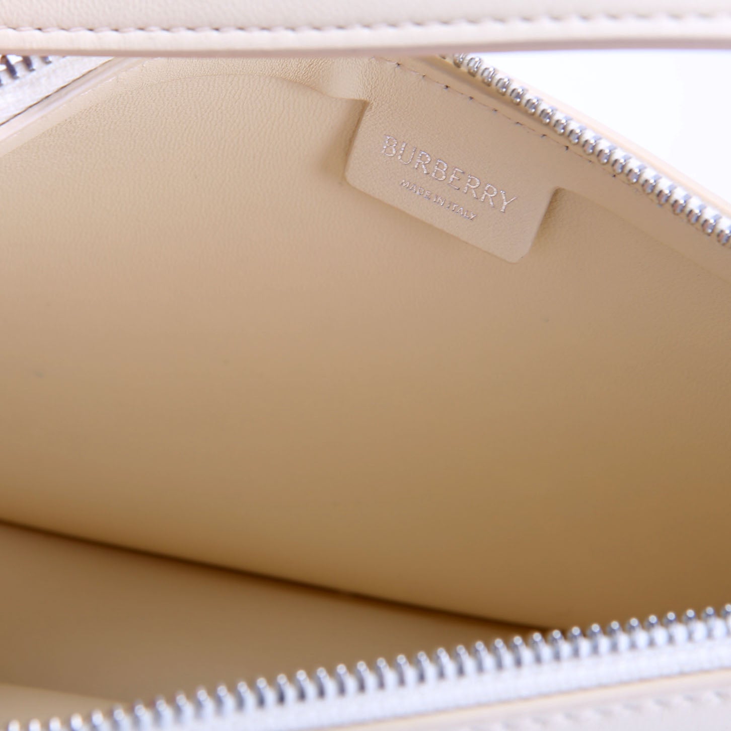 Mini Shield Leather Sling Bag Cream