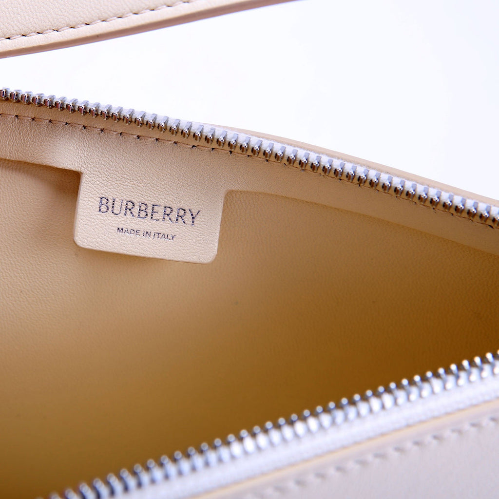 Mini Shield Leather Sling Bag Cream