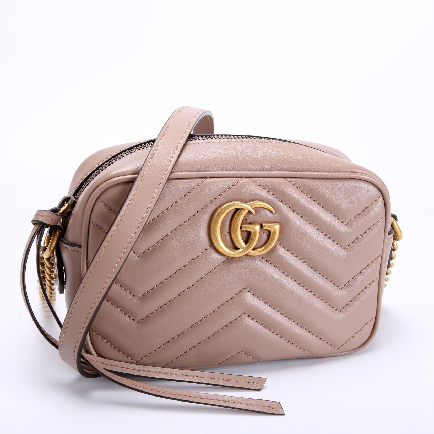 Gucci 448065 Marmont Mini Camera Bag Tan