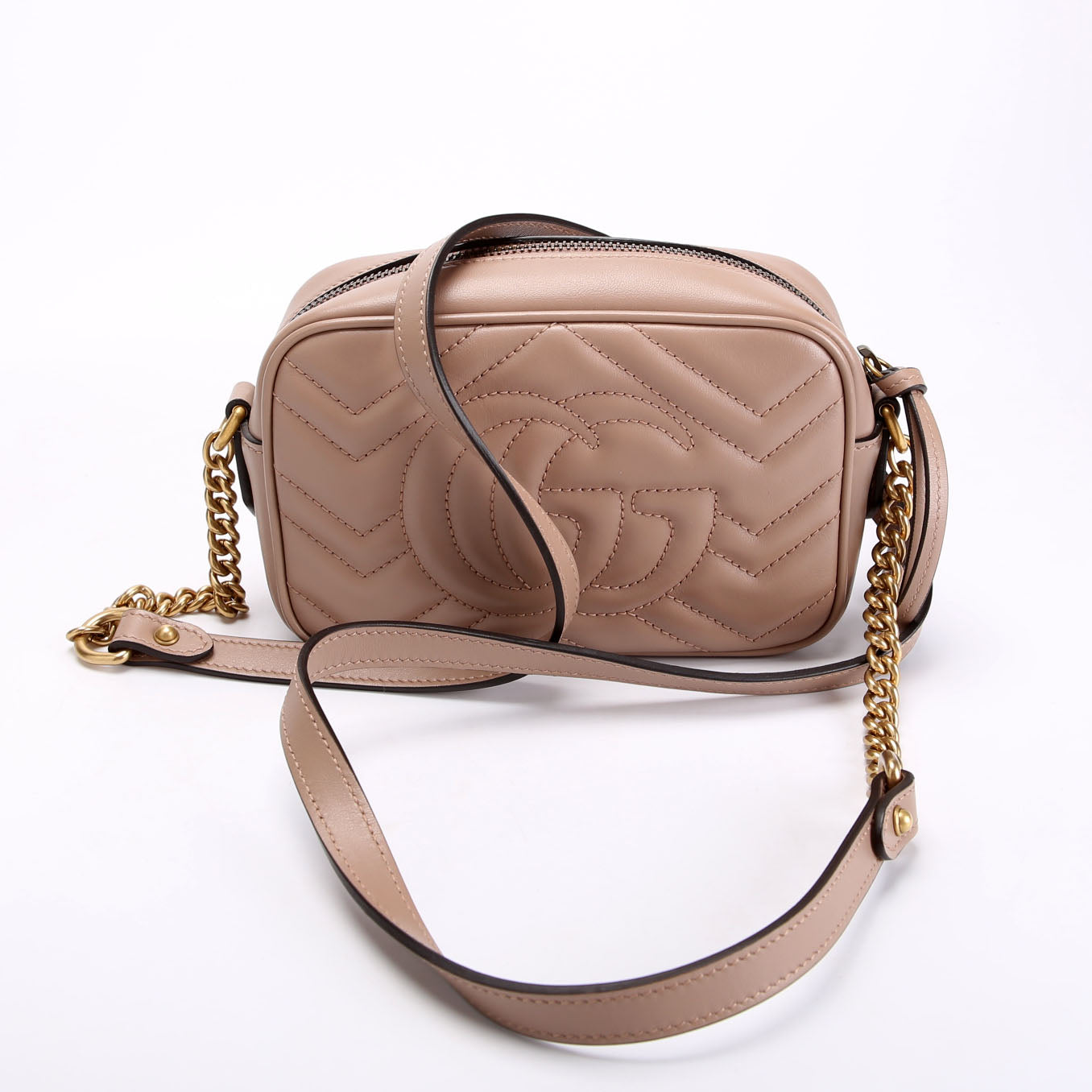 Gucci 448065 Marmont Mini Camera Bag Tan
