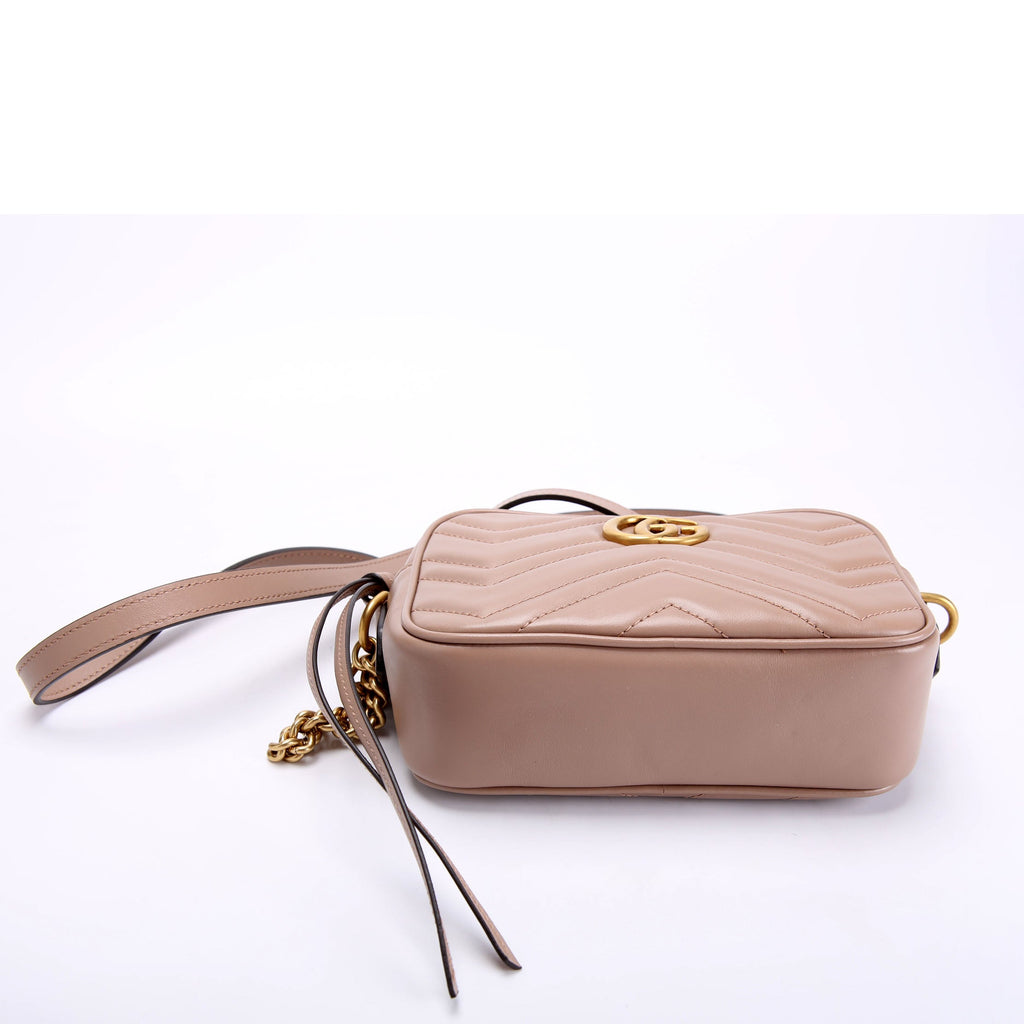 Gucci 448065 Marmont Mini Camera Bag Tan
