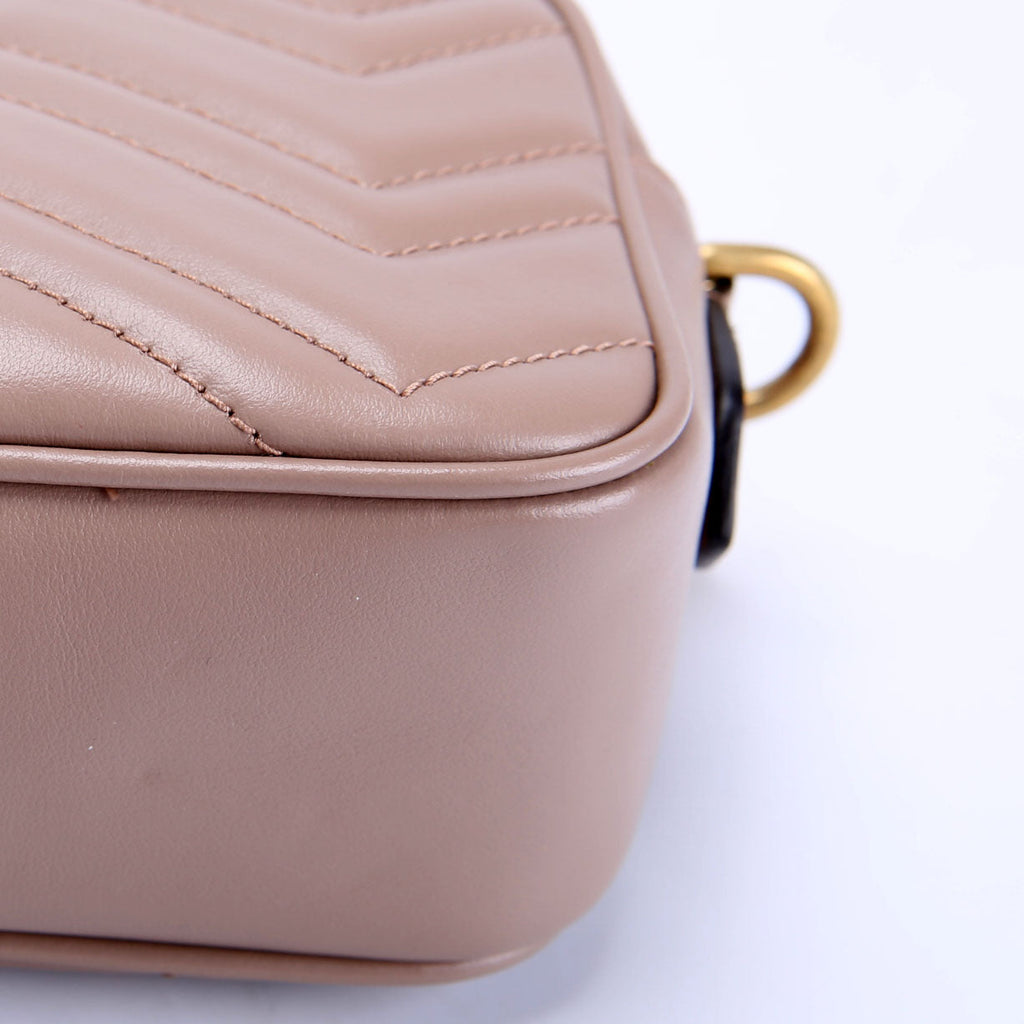 Gucci 448065 Marmont Mini Camera Bag Tan