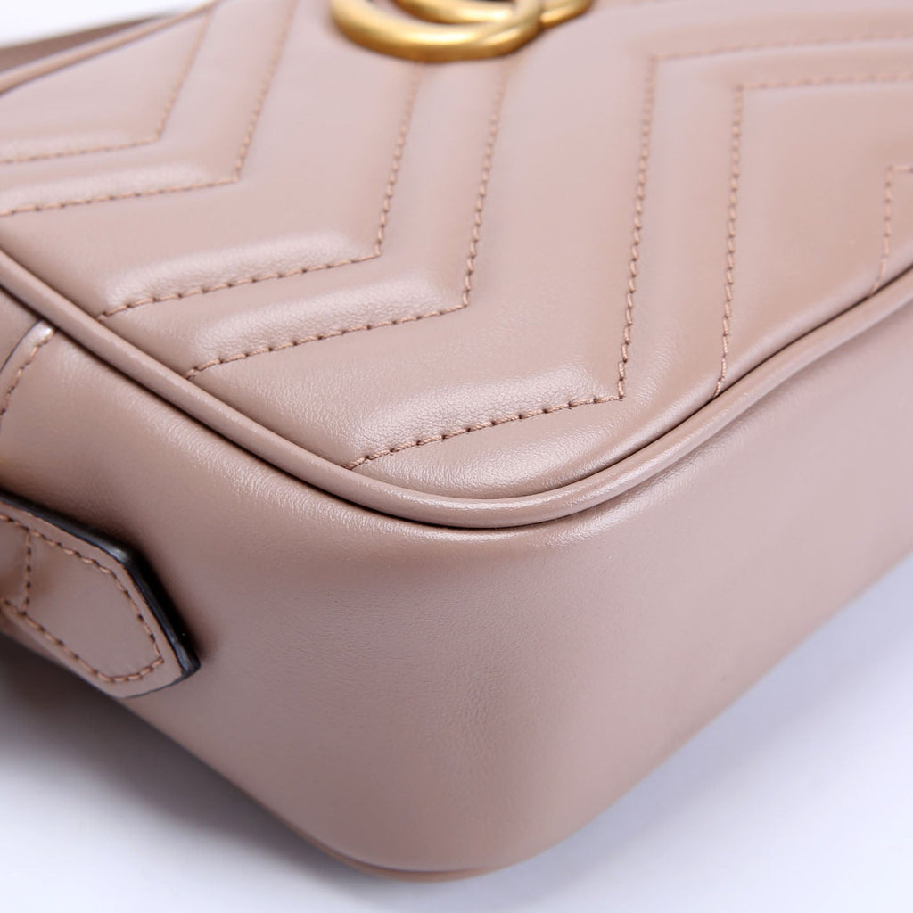 Gucci 448065 Marmont Mini Camera Bag Tan