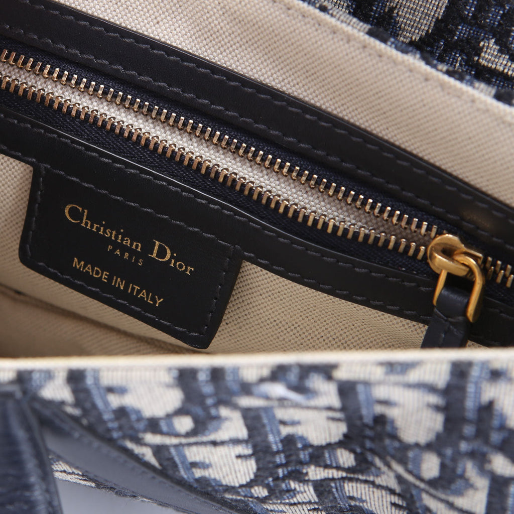Dior Saddle Bag Oblique Navy/Gold