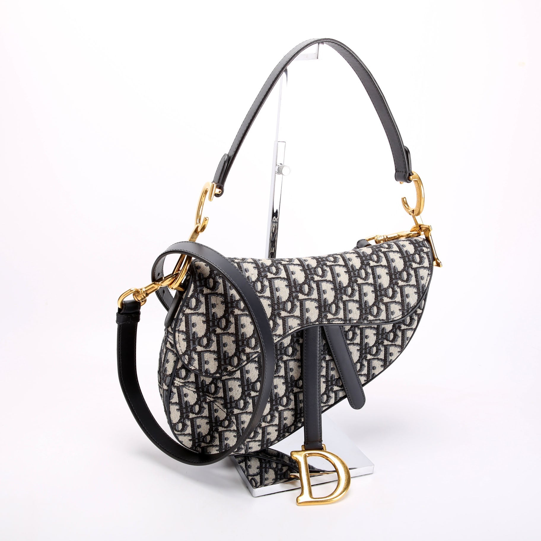 Saddle Bag With Jacquard Strap Oblique