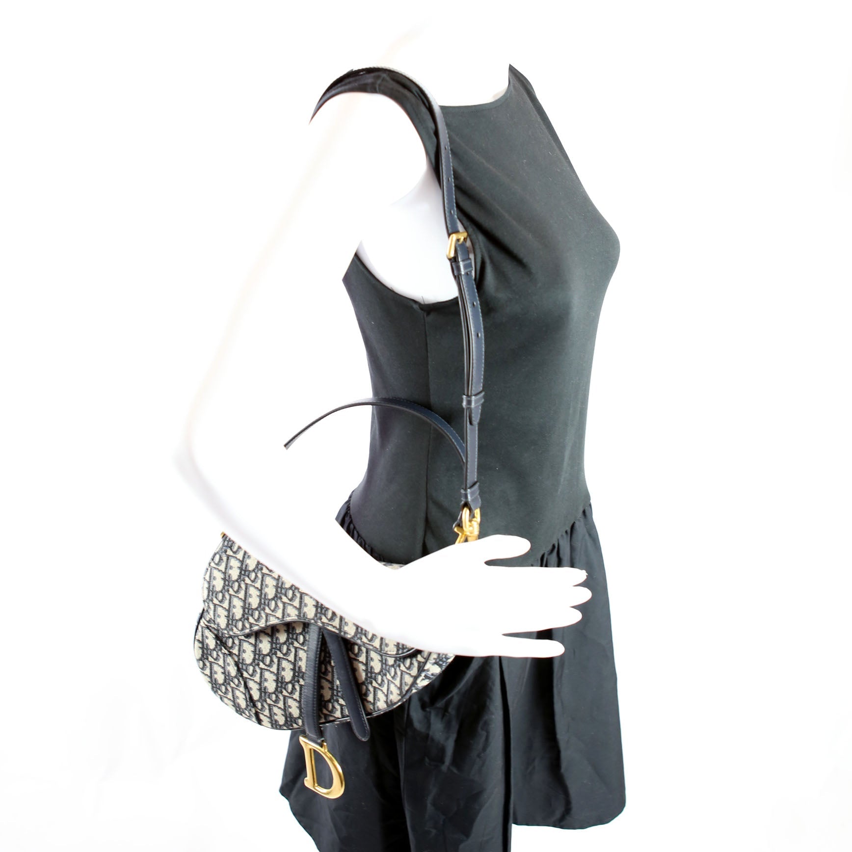 Saddle Bag With Jacquard Strap Oblique