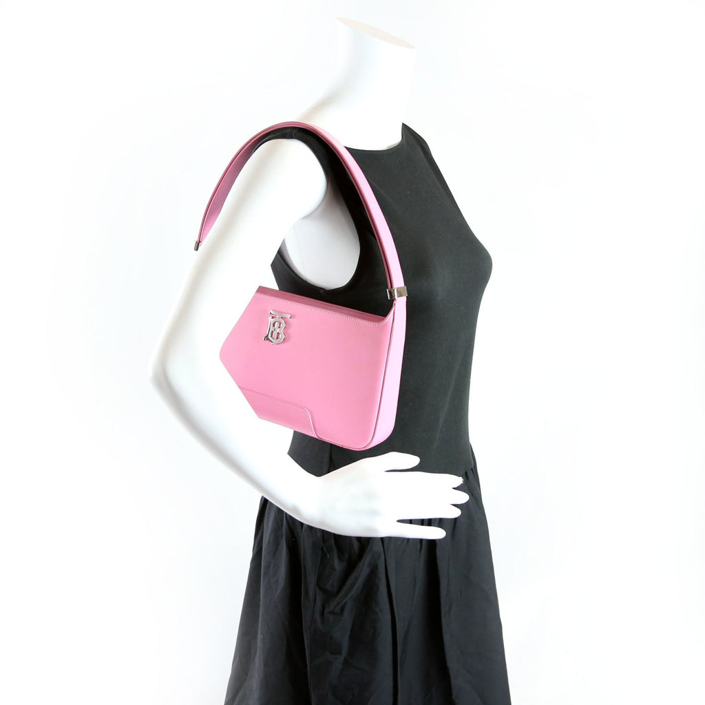 TB Zip Shoulder Bag Medium Pink