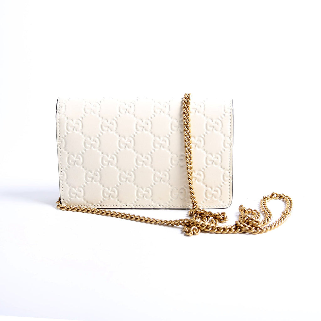 Gucci 481291 GG Leather Cherries Mini Bag Ivory/Red