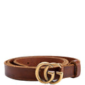 409417 GG Marmont Thin Belt Size 80/32 Cream