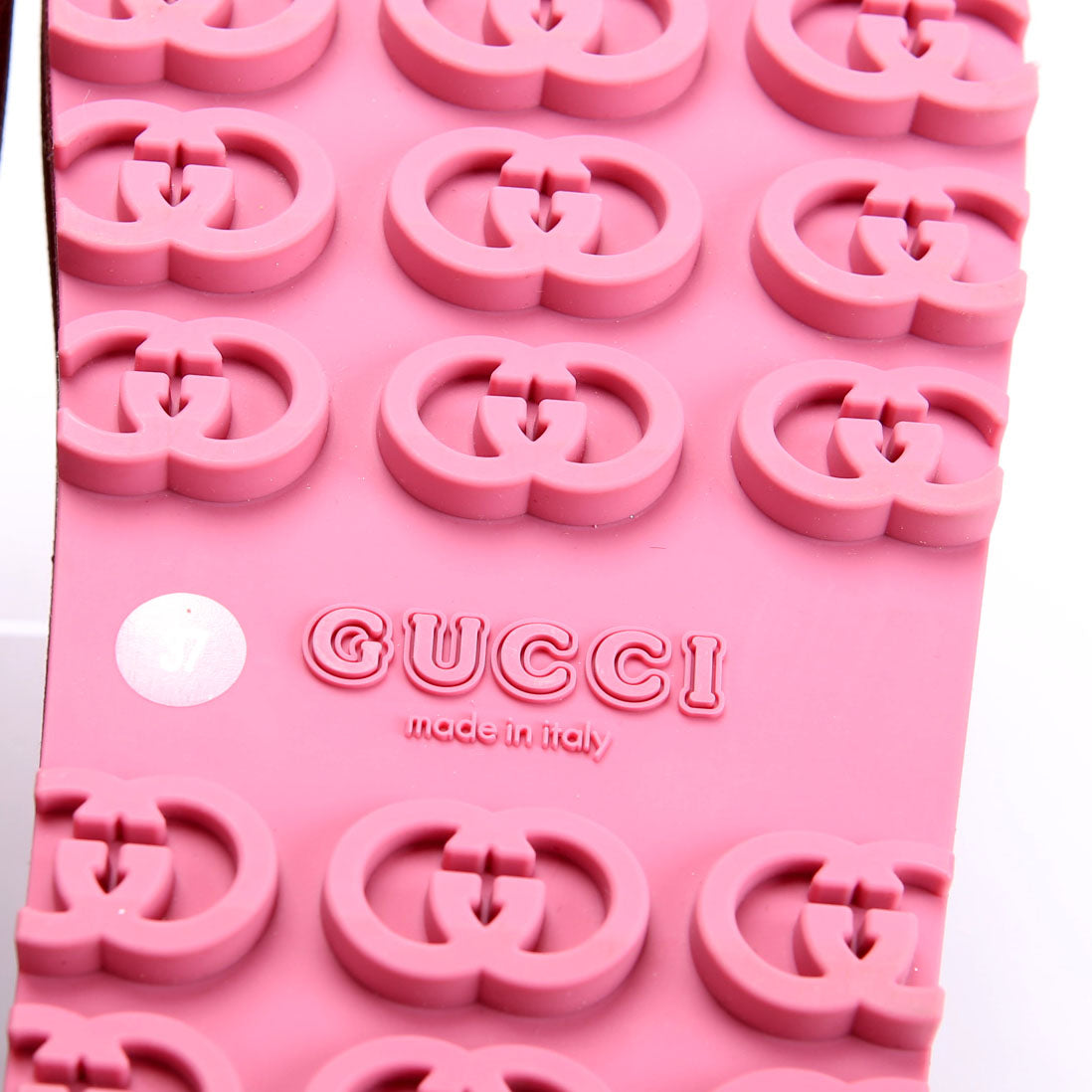 Interlocking G Rubber Platform Slides Size 37 Pink