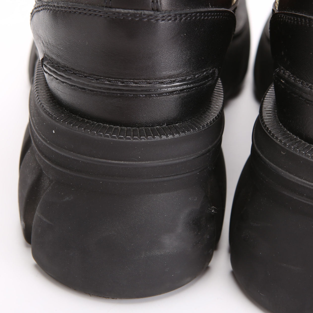 Gucci Web Accent Leather Lace Up Boots Size 37