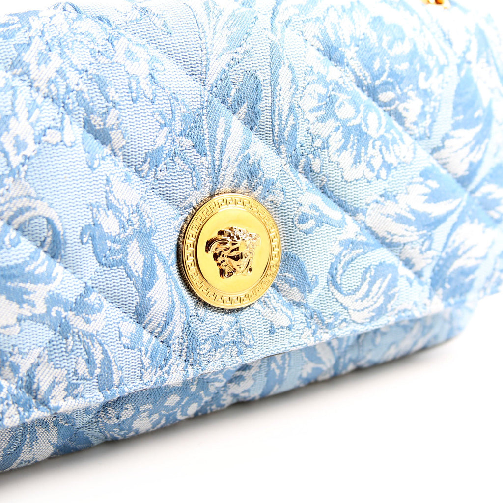 Medusa Quilted Shoulder Bag Blue