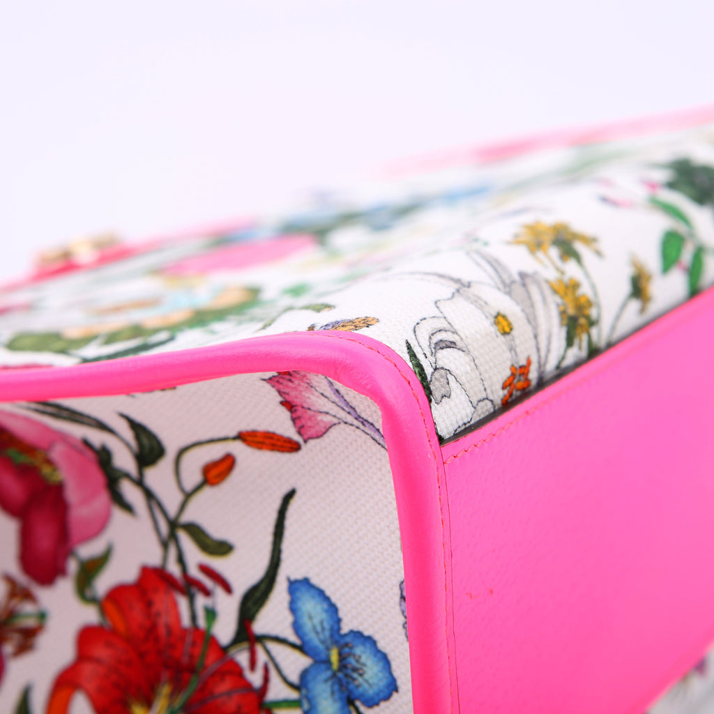 550141 Canvas Flora Tote Medium Pink