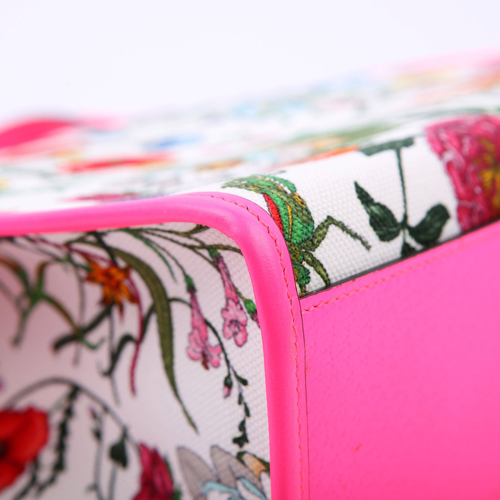 550141 Canvas Flora Tote Medium Pink
