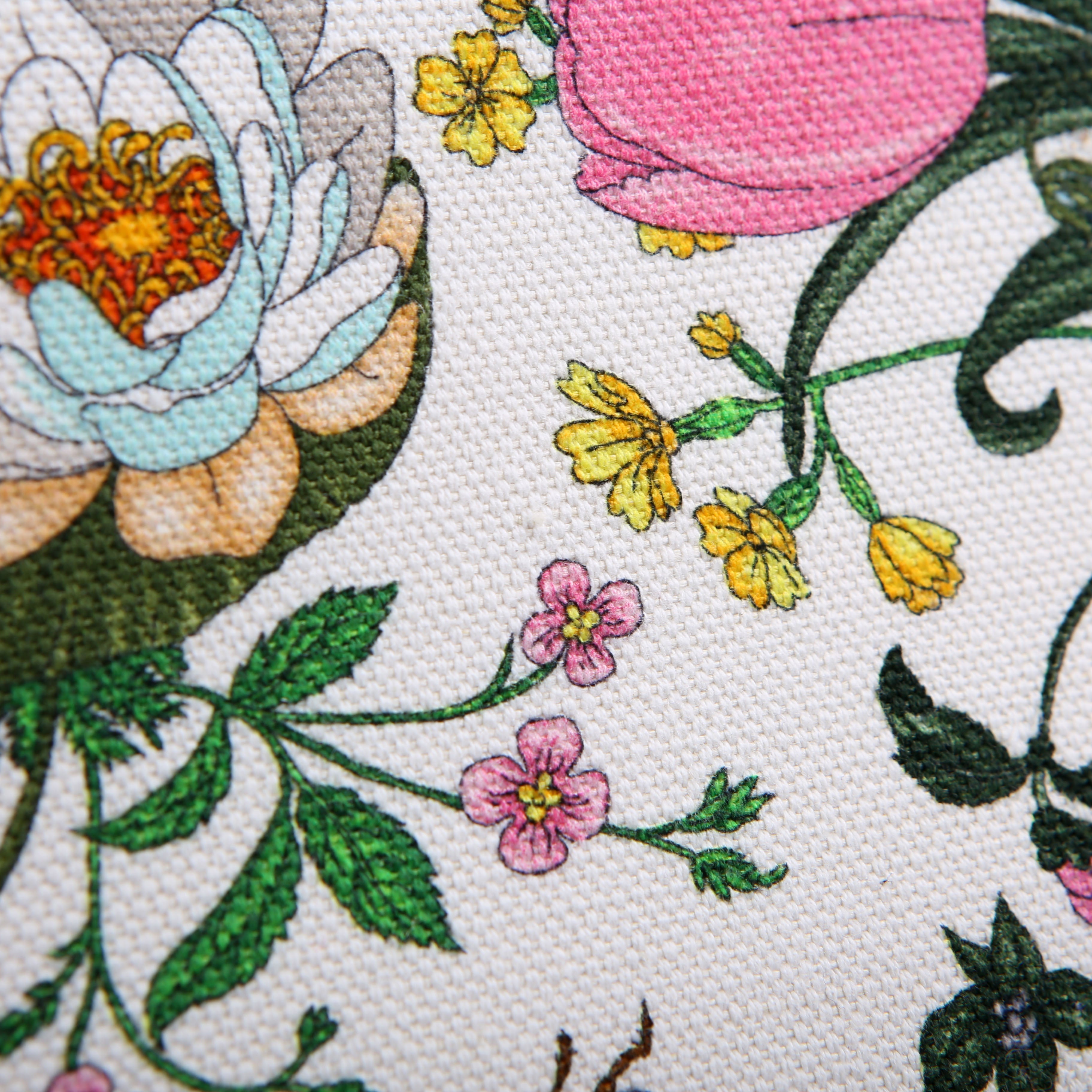 550141 Canvas Flora Tote Medium Pink