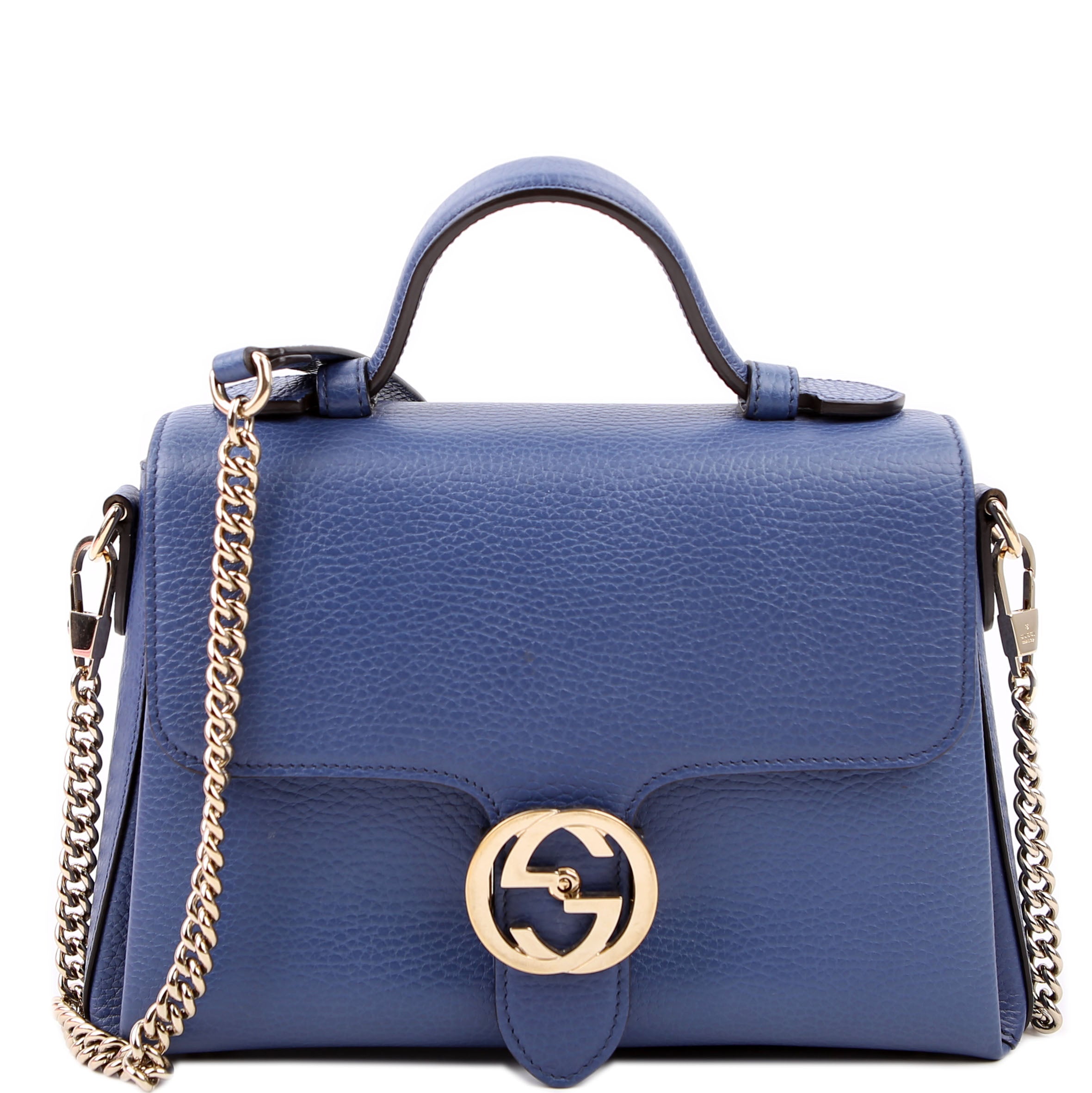Gucci 510302 Medium Interlocking Satchel Blue