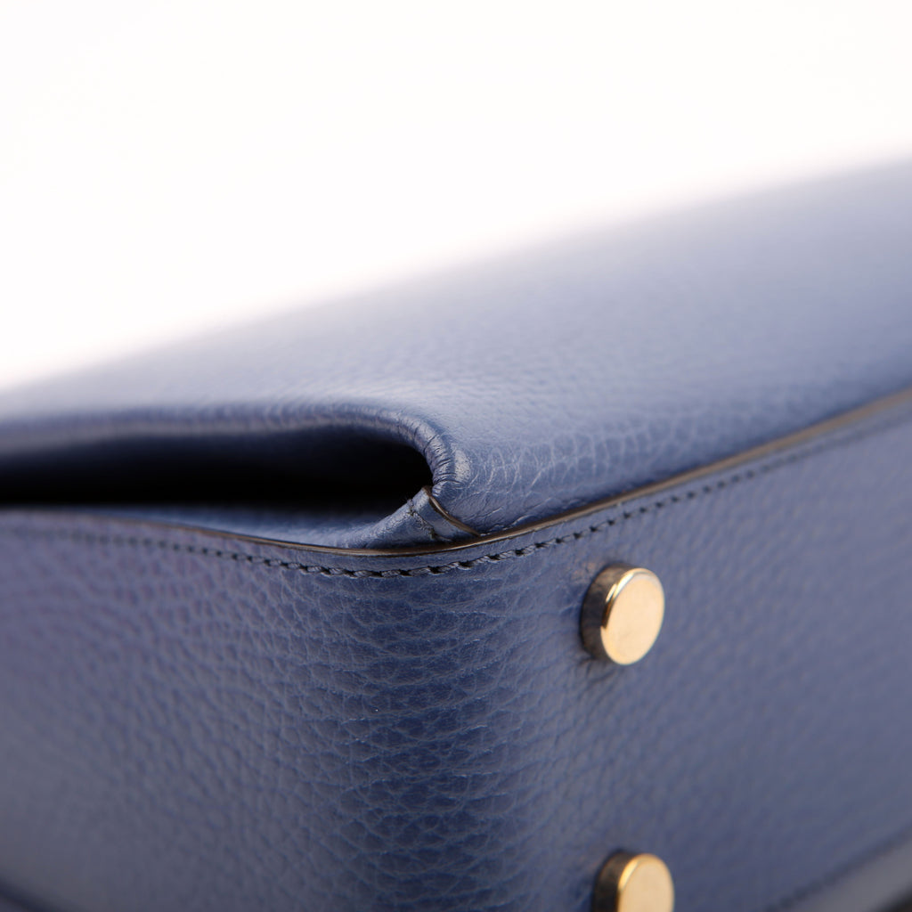 Gucci 510302 Medium Interlocking Satchel Blue