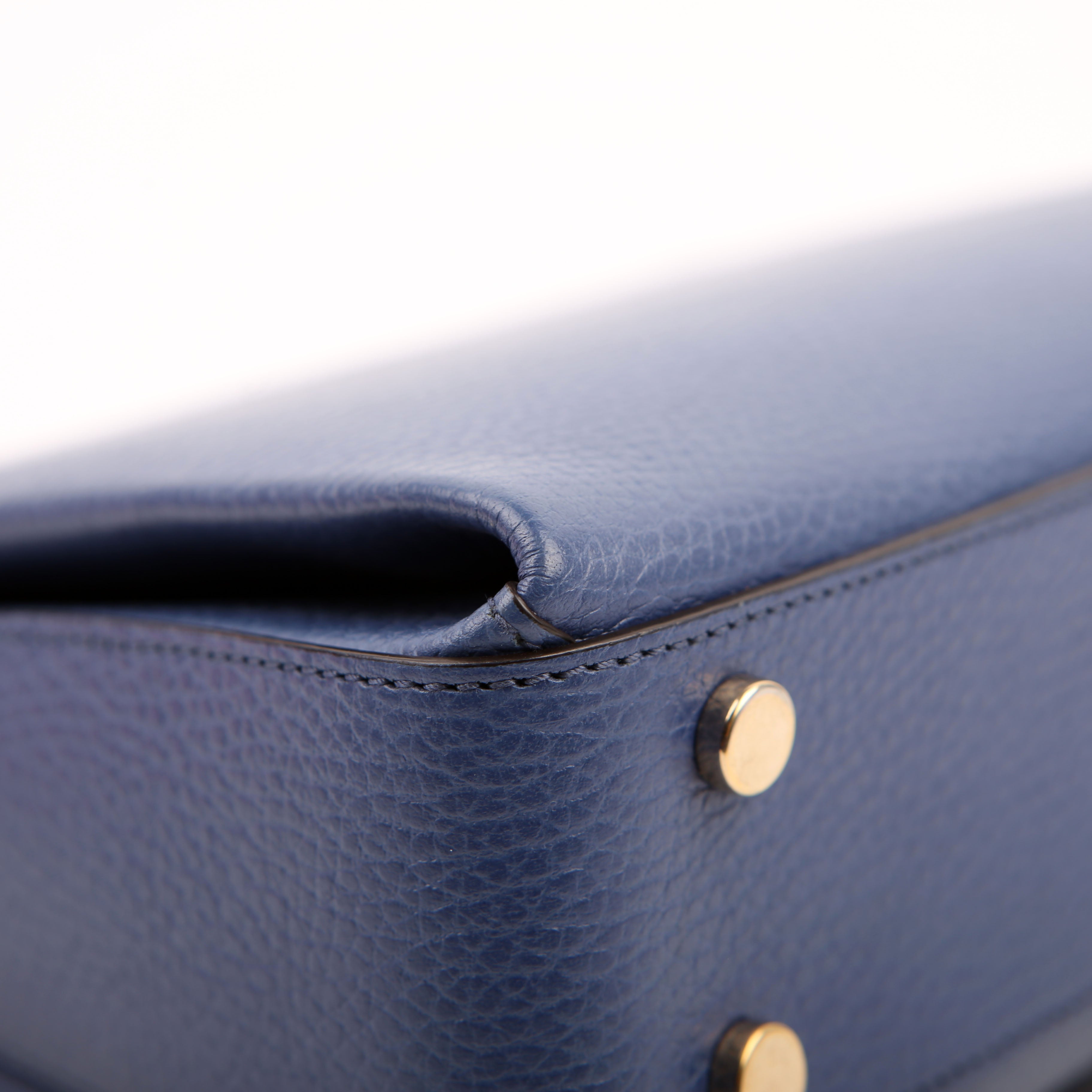 Gucci 510302 Medium Interlocking Satchel Blue