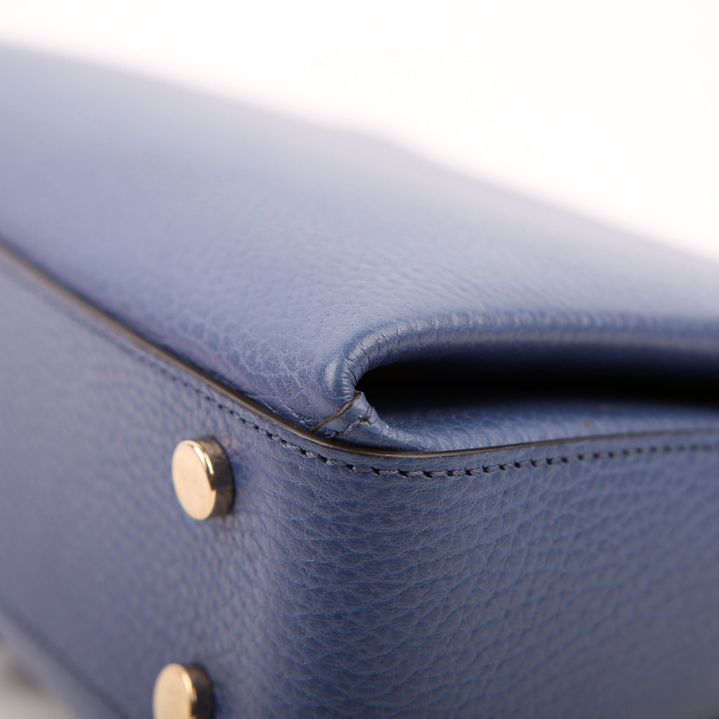 Gucci 510302 Medium Interlocking Satchel Blue