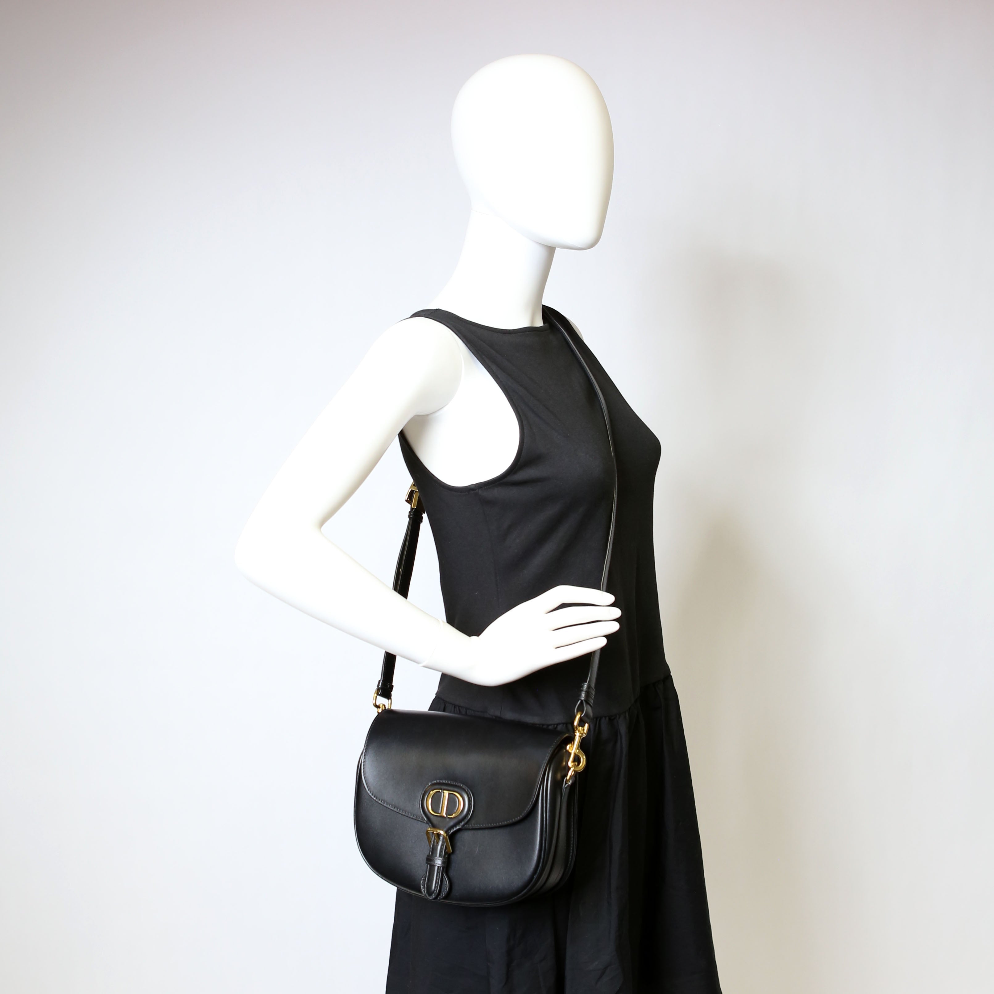 Dior Bobby Bag Medium Grain Leather Black