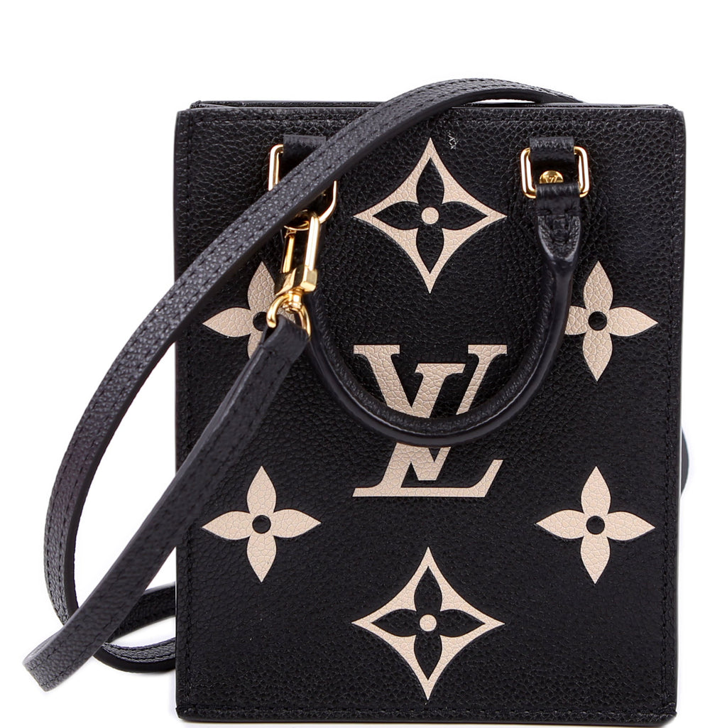 Petite Sac Plat Bicolor Empreinte Black/Cream