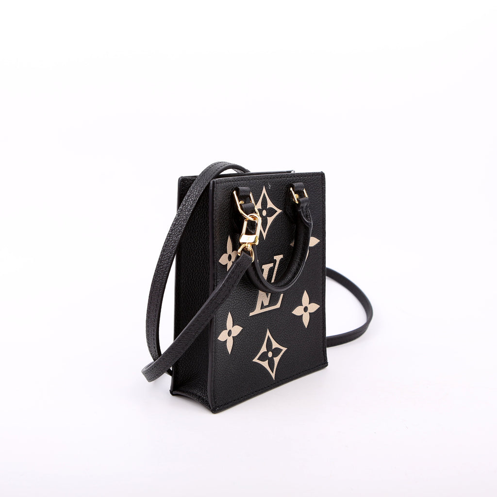 Petite Sac Plat Bicolor Empreinte Black/Cream
